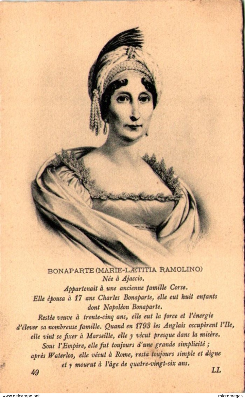 Bonaparte (Marie-Laetitia Ramolino) - History