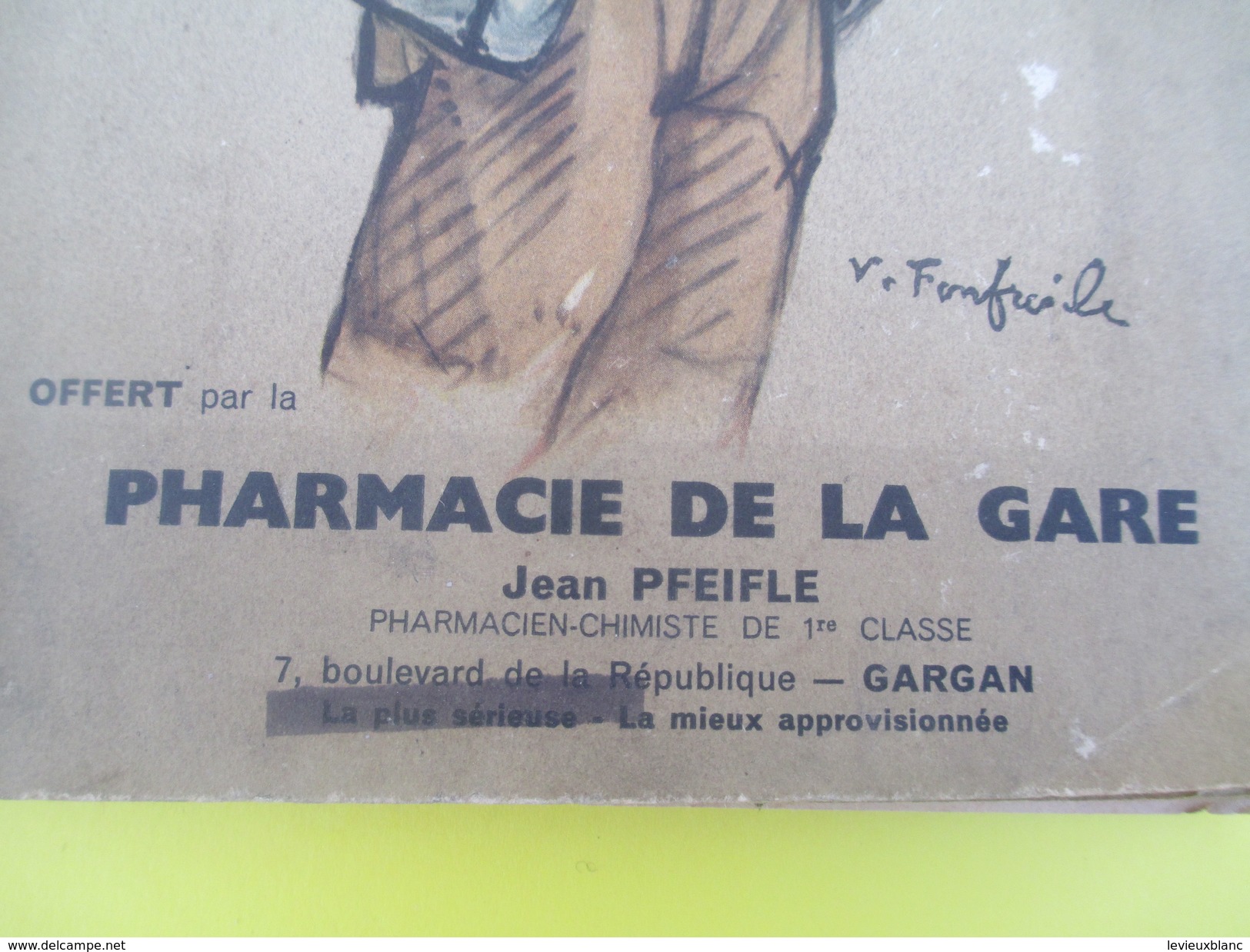 Almanach Sauba/ Laboratoires SAUBA/Pharmacie De La Gare /Jean Pfeifle / GARGAN/ 1936      CAL371 - Otros & Sin Clasificación