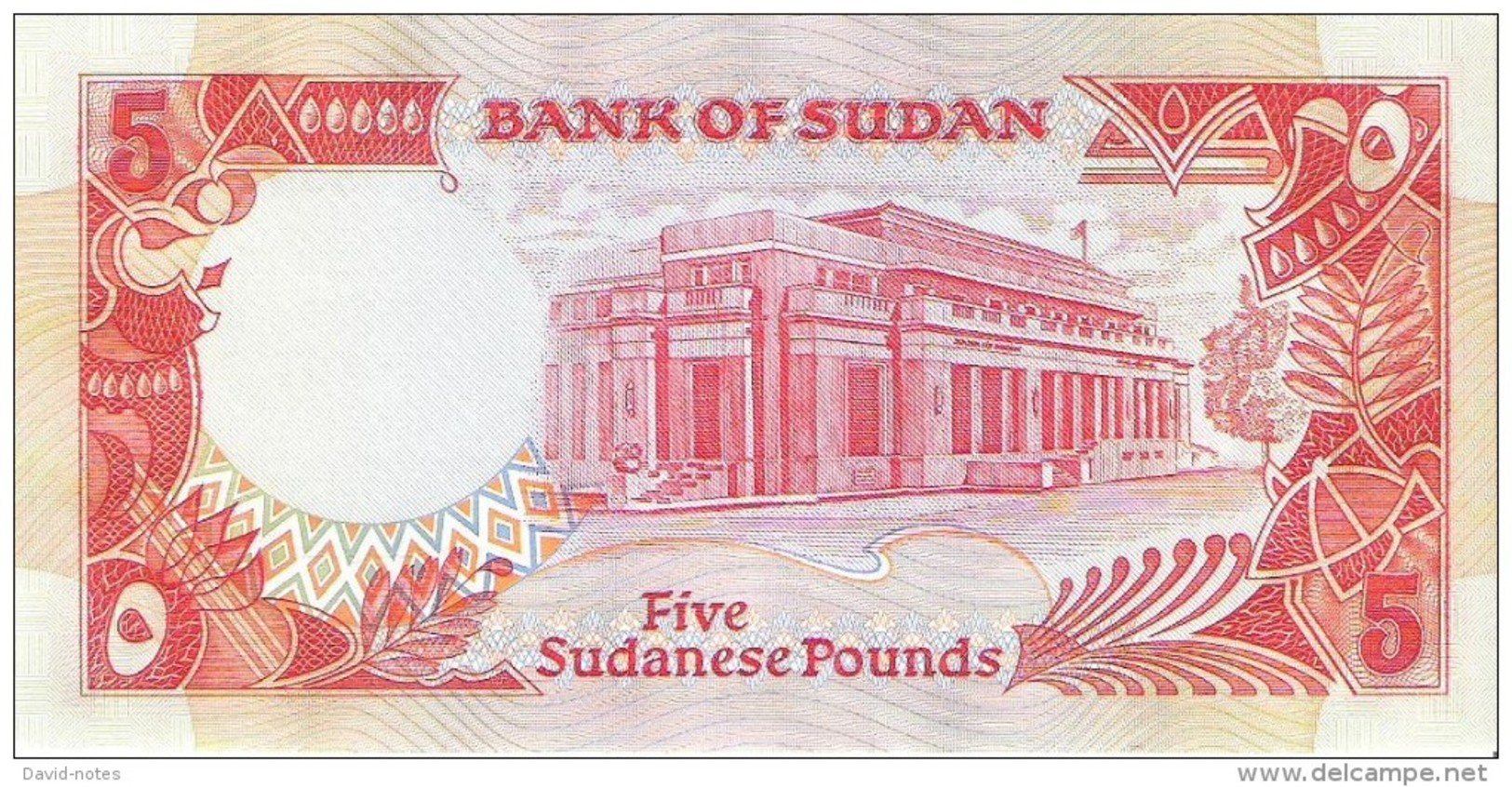 Sudan - Pick 45 - 5 Pounds 1991 - Unc - Soudan