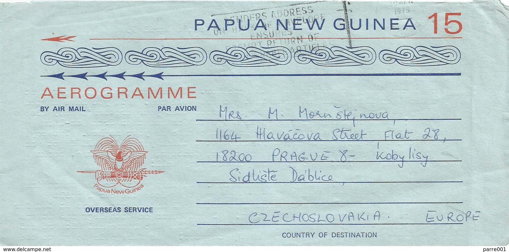 Papua New Guinea PNG 1975 Lae Bird Of Paridise Aerogramme - Papoea-Nieuw-Guinea