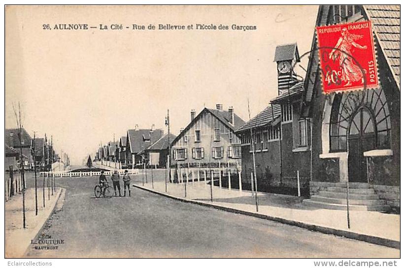 Aulnoye       59         La Cité. Rue De Bellevue Ecole De Garçons          (voir Scan) - Aulnoye