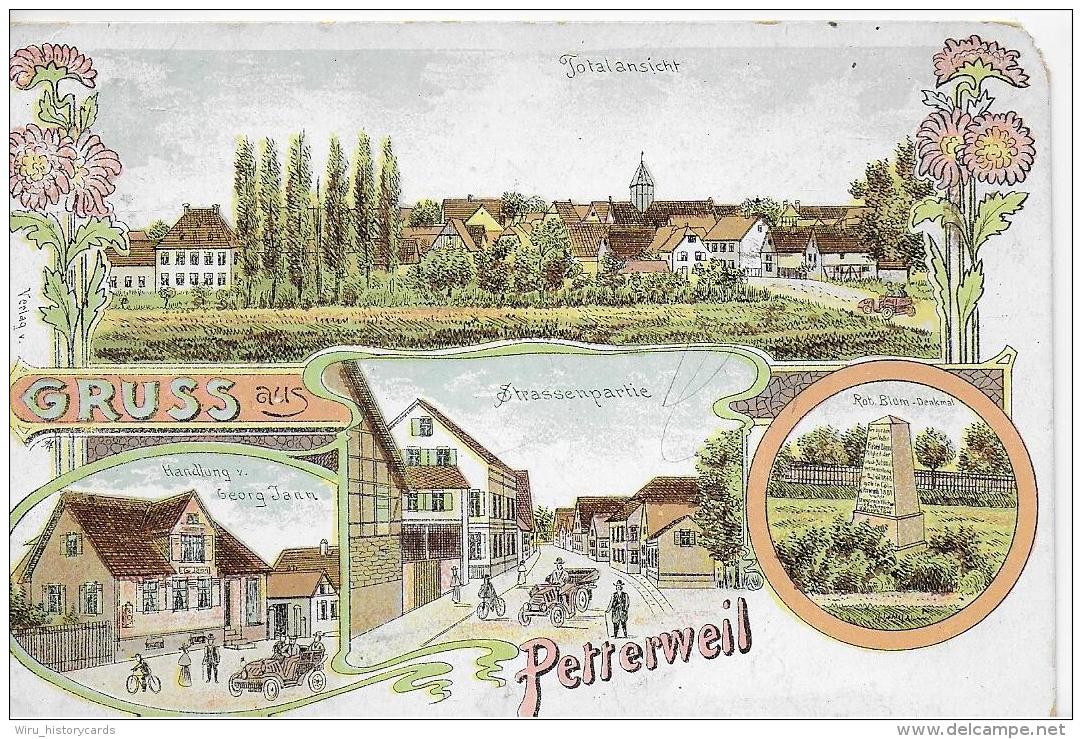 AK 0794  Petterweil - Mehrbild Schmuck-Lithographie Ca. Um 1900 - Karben