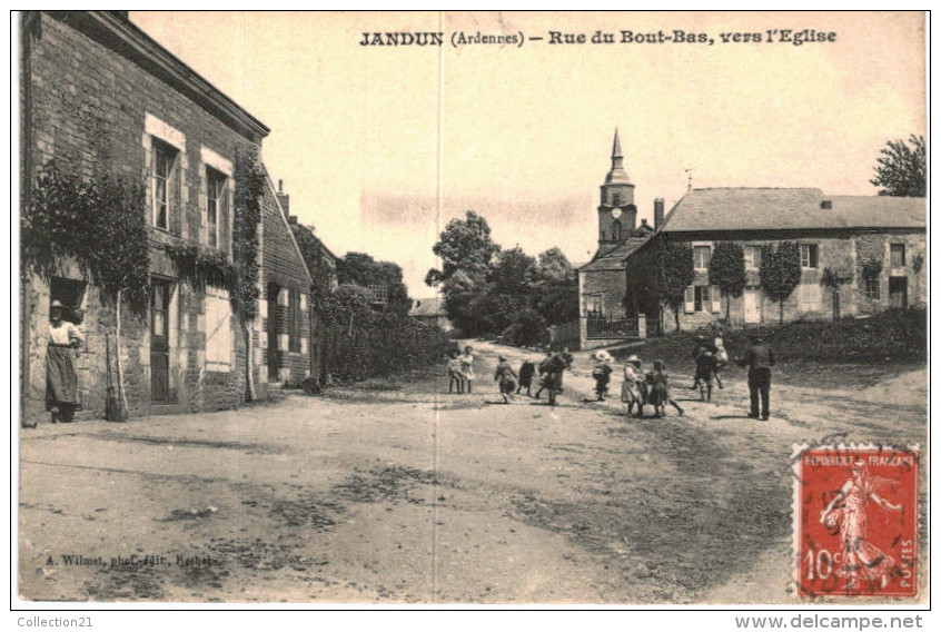 JANDUN ... RUE DU BOUT BAS VERS L EGLISE - Altri & Non Classificati