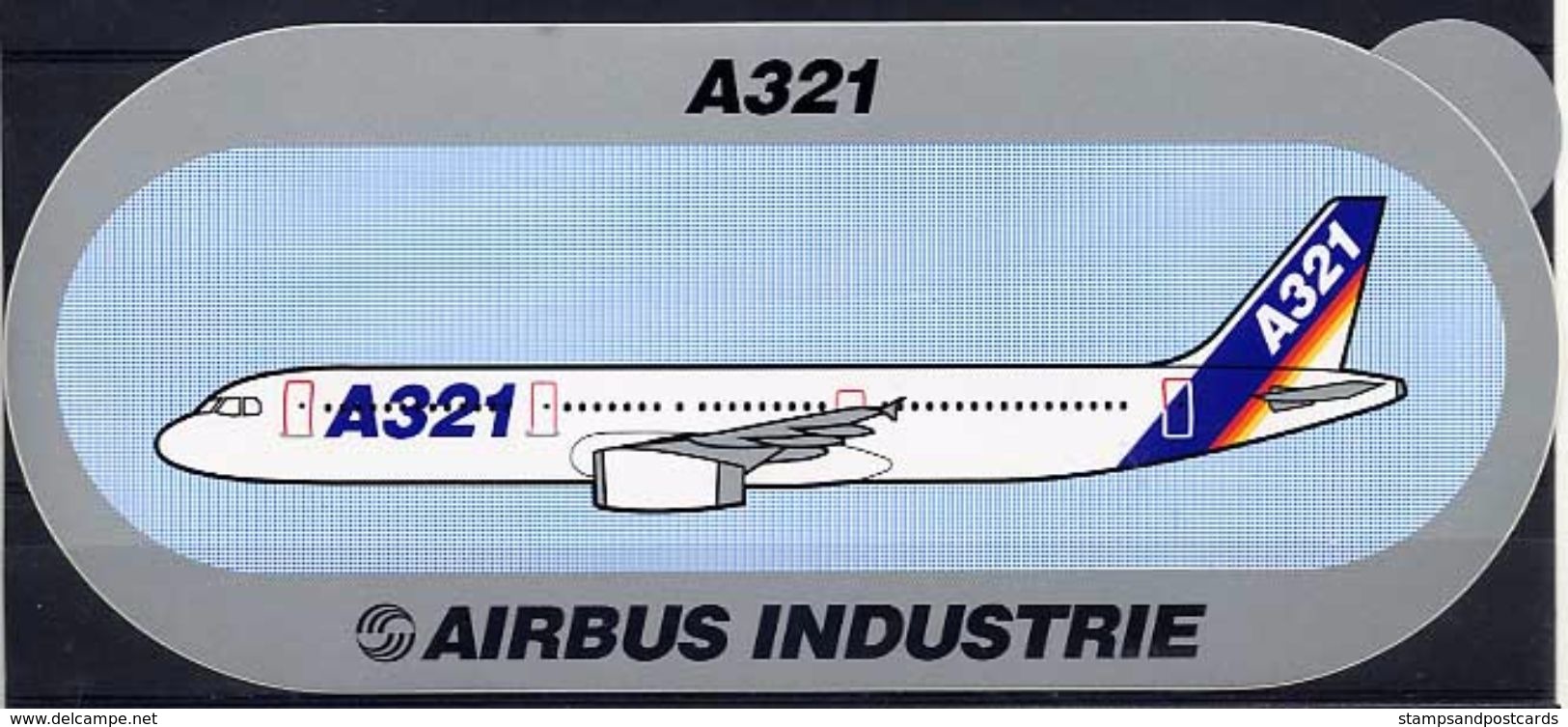 Avion Airbus Industrie Boeing A321 Autocollant Airplane Sticker - Stickers