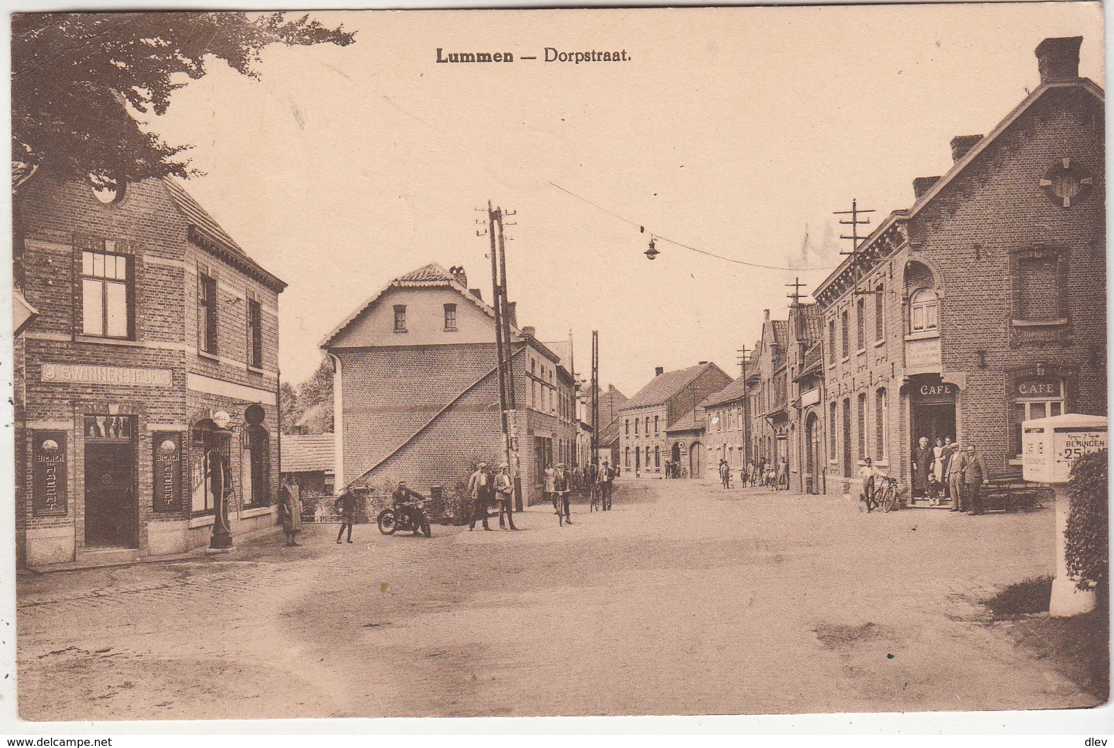 Lummen - Dorpstraat - Geanimeerd - Café - Uitg. G. Steegmans-Vanheel, Lummen/Desaix - Lummen
