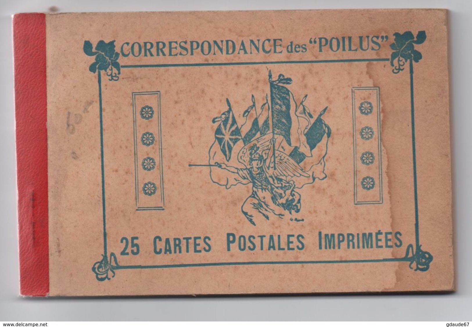 RARE CARNET COMPLET De 25 CARTES DE FRANCHISE MILITAIRE FM - CORRESPONDANCE DES POILUS - Cartas & Documentos