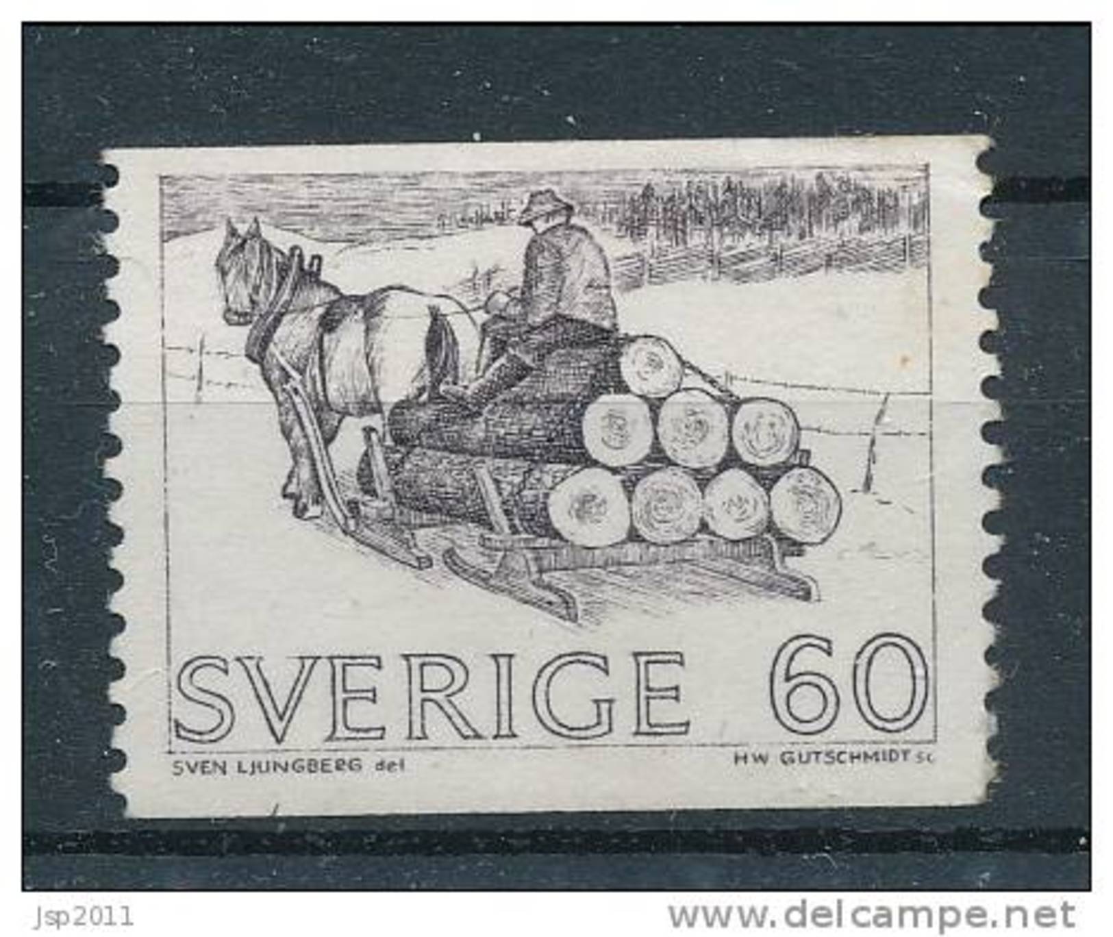 Sweden 1971 Facit # 729 V1. The Waxholm Boat, Yellow Fluorescense.  See Scann, MNH (**) - Unused Stamps