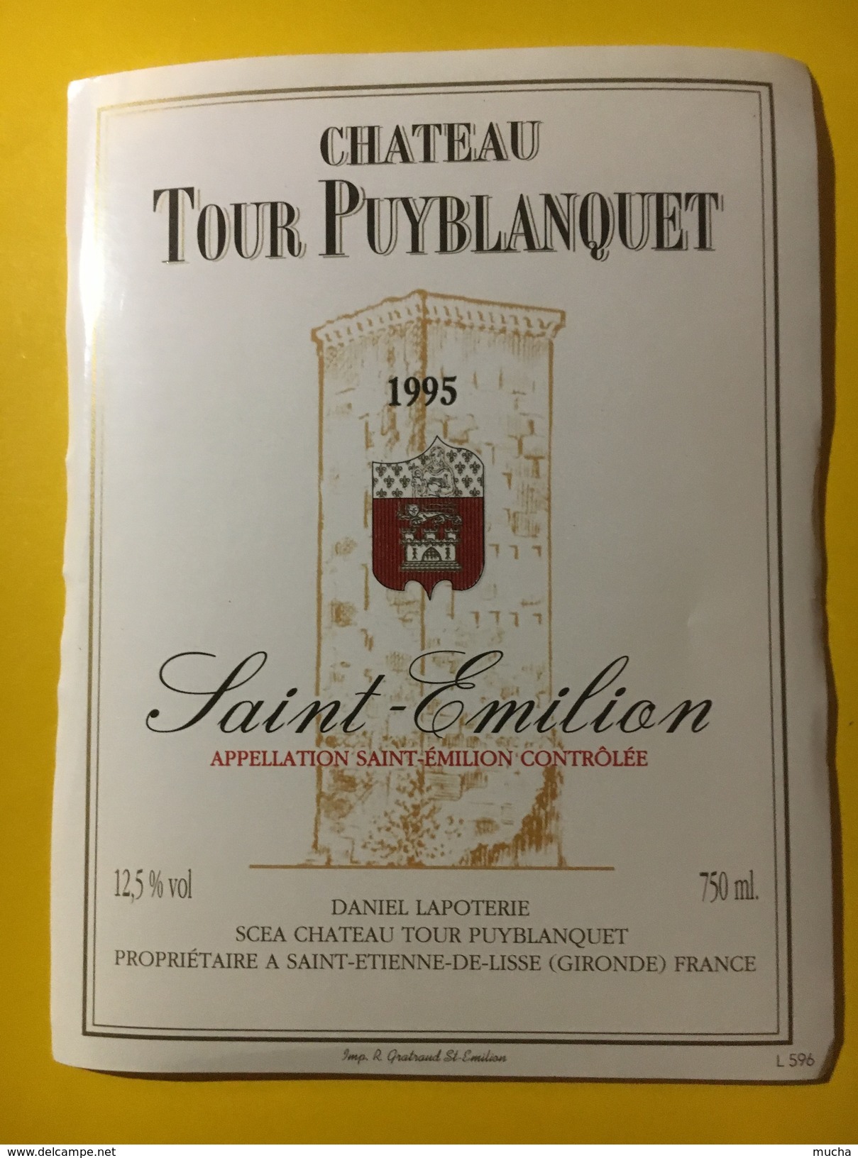 5754 - Château Tour Puyblanquet 1995 Saint-Emilion - Bordeaux