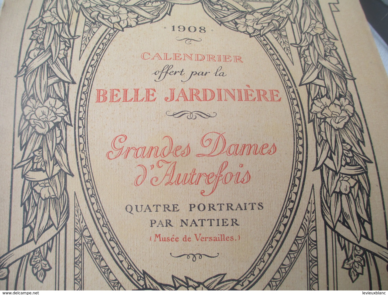 Calendrier De Luxe Très Grand Format/offert Par La BELLE JARDINIERE/Chefs D'oeuvre De La Peinture/Angers/1909 CAL382 - Andere & Zonder Classificatie