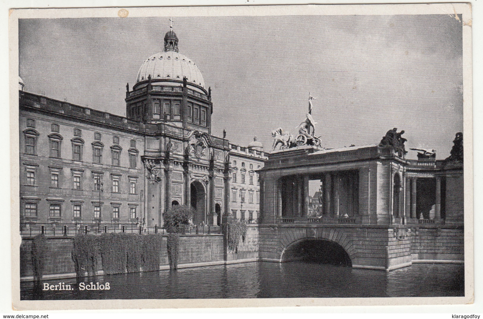 Für Brieftelegramm Wortgebühr 5 Rpf Slogan Postmark On Berlin, Schloss Old Postcard Travelled 1942 B171115 - Briefe U. Dokumente