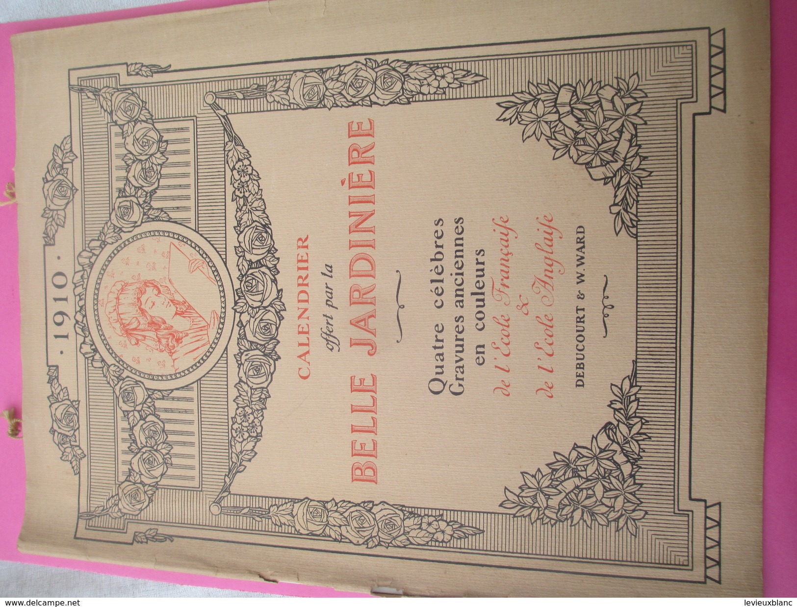 Calendrier De Luxe Très Grand Format/offert Par La BELLE JARDINIERE/Célébres Gravures Anciennes /Angers/1910      CAL383 - Autres & Non Classés