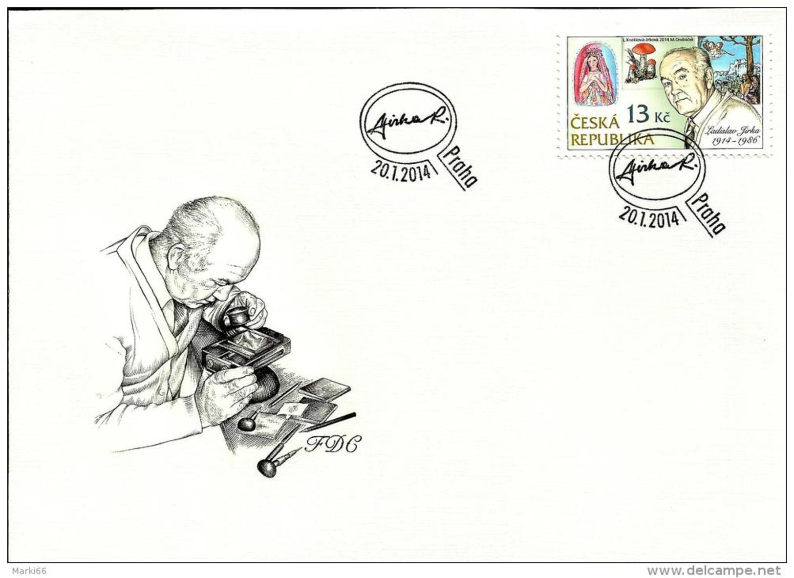 Czech Republic - 2014 - The Tradition Of Czech Stamp Design - Ladislav Jirka, Engraver - FDC (first Day Cover) - FDC