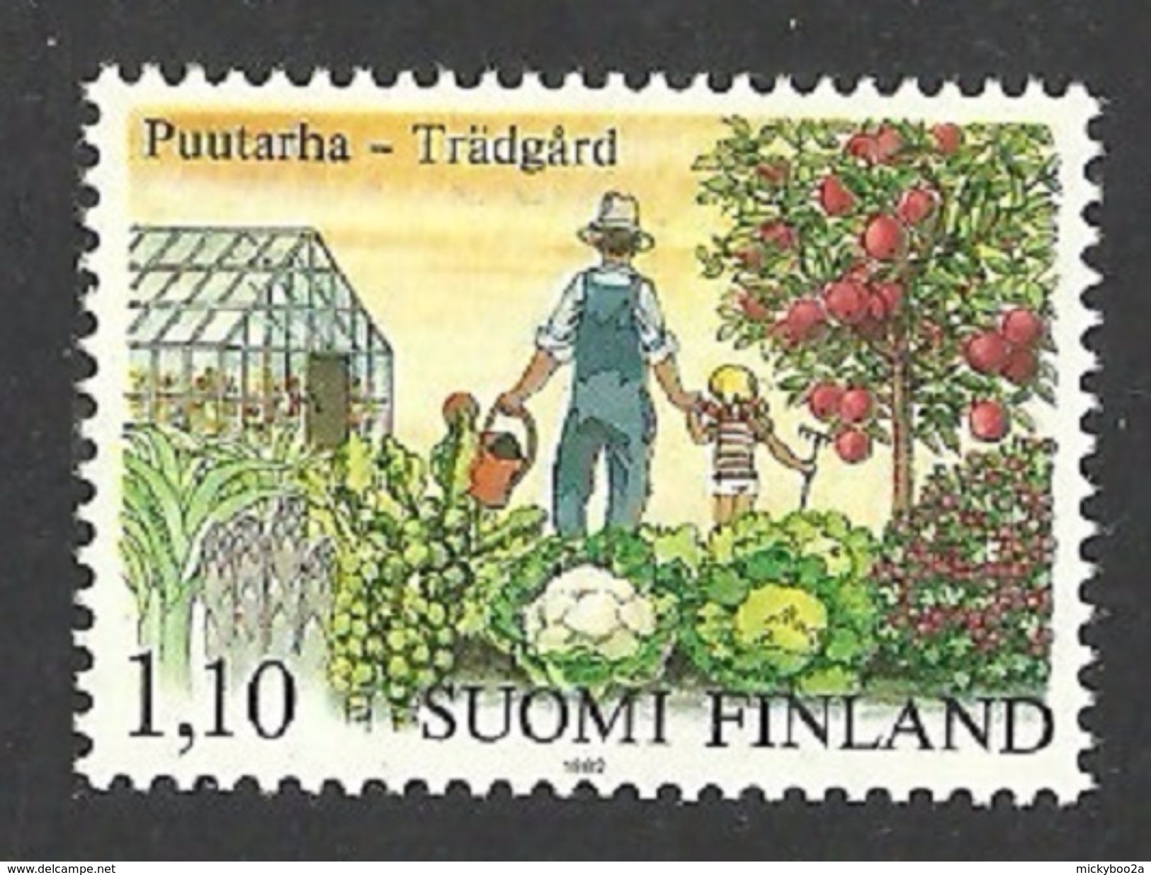 FINLAND 1982 PLANTS VEGETABLES FRUIT APPLE TREES GARDENING SET MNH - Unused Stamps