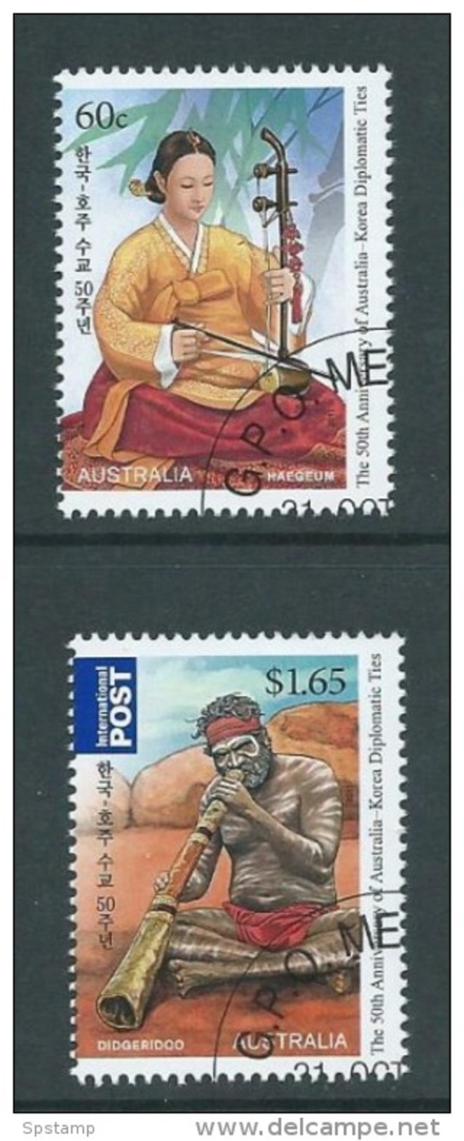 Australia 2011 Australia Korea Friendship Set Of 2 VFU Melbourne CTO - Used Stamps