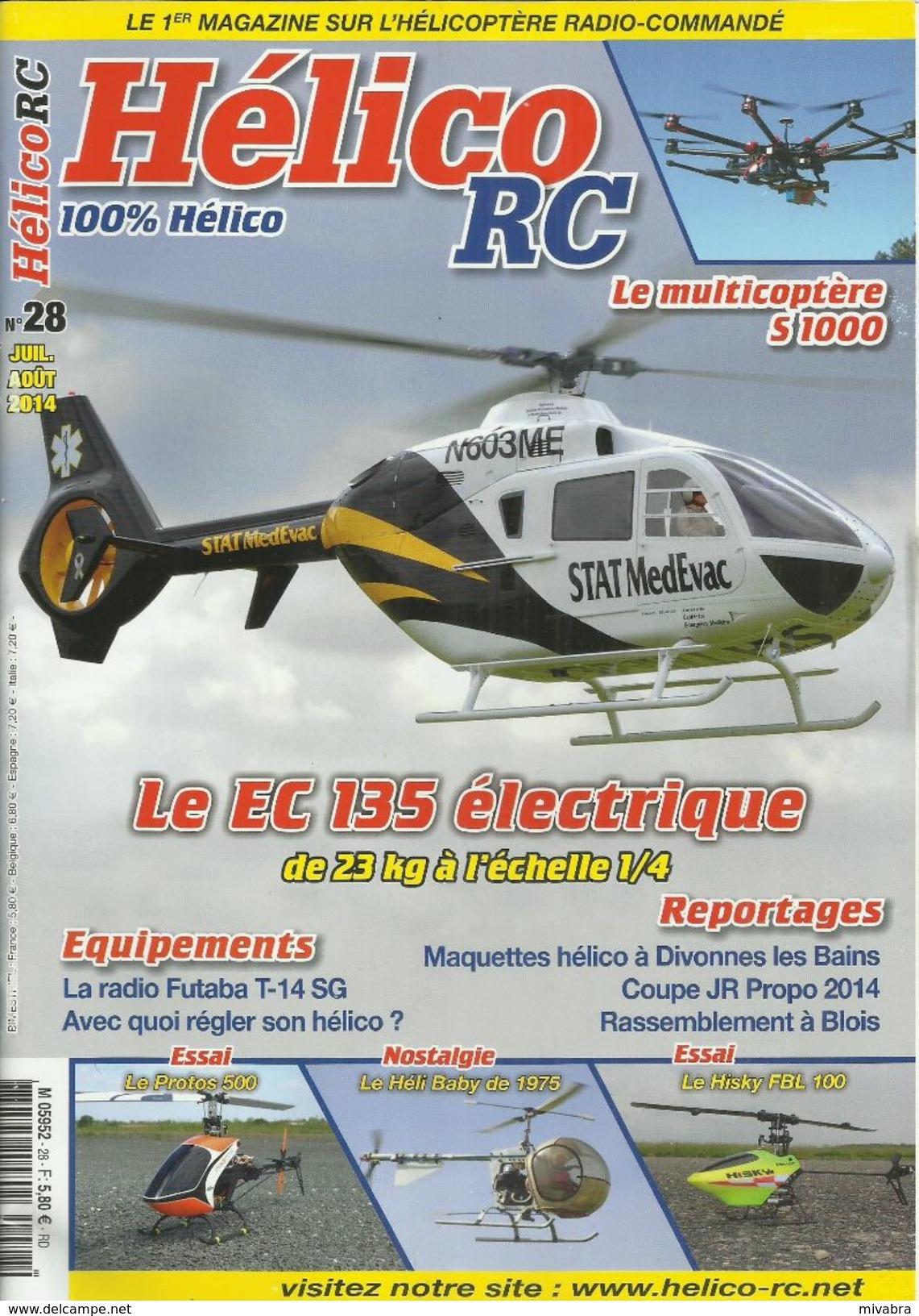 HÉLICO R/C - N° 28 - Jaargang 2014 - MAGAZINE SUR L'HÉLICOPTÈRE RADIO-COMMANDÉ - Letteratura & DVD