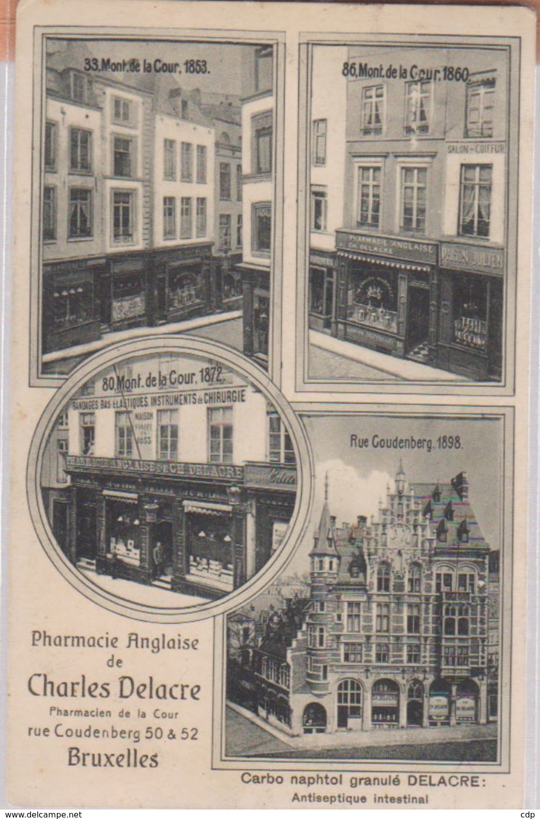 Cpa Bruxelles  Superbe Publicitaire Pharmacie  1909 - Gezondheid, Ziekenhuizen