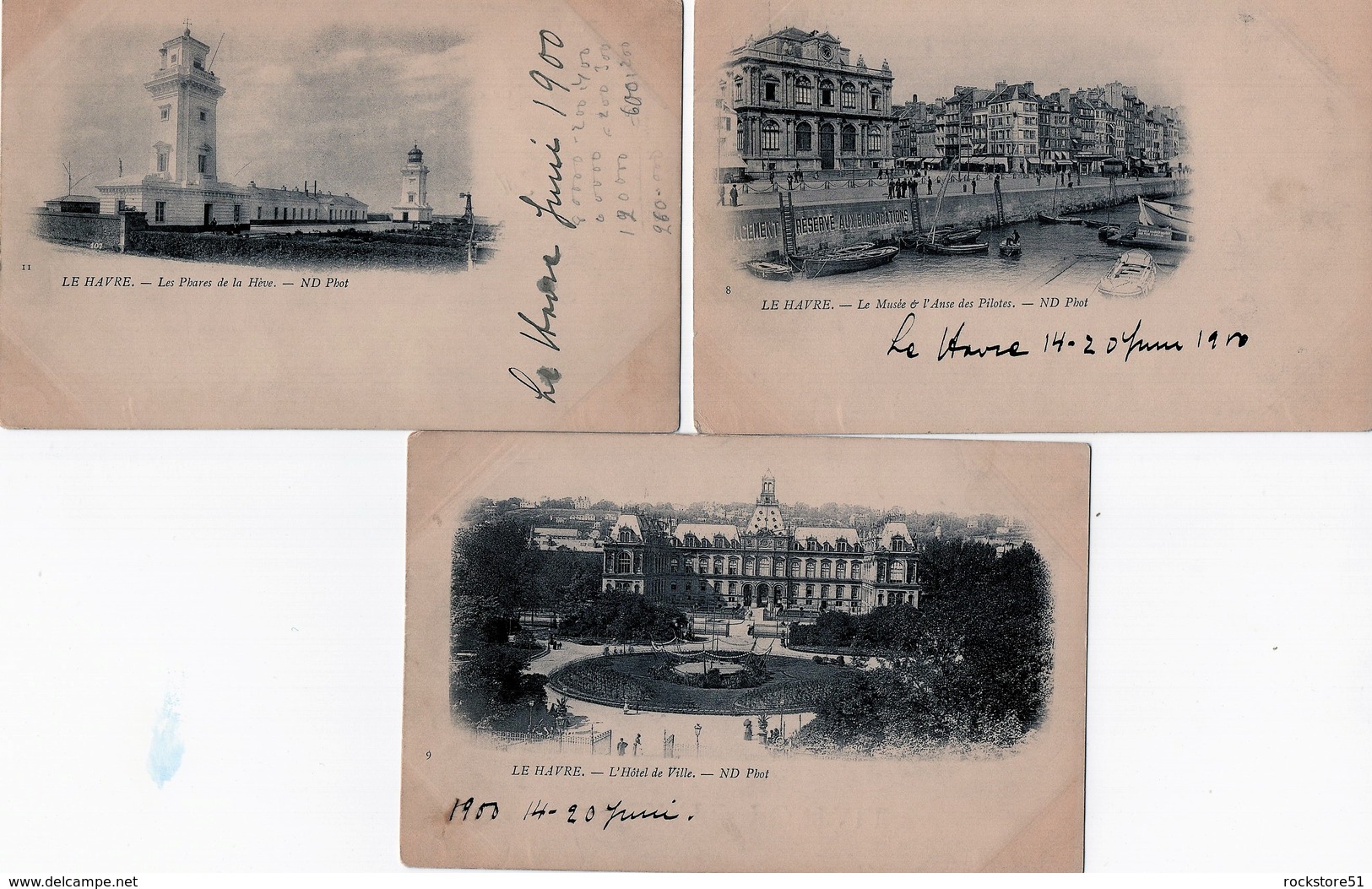 Le Havre 3 Postcards - Sonstige & Ohne Zuordnung