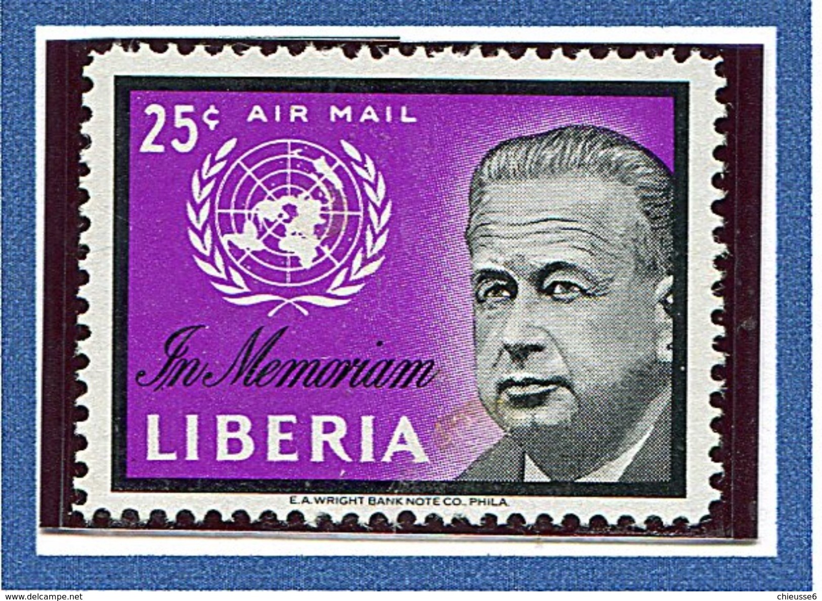 Liberia ** PA 129 - A La Mémoire De Dag Hammarskjöld - - Liberia