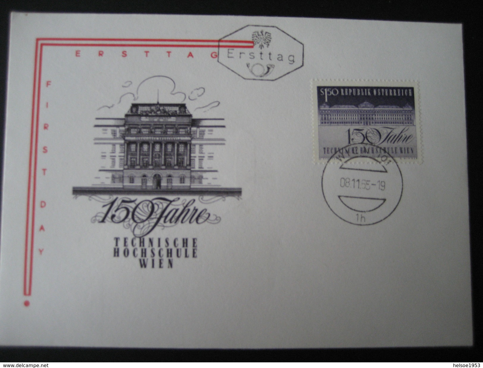 Österreich FDC Schmuckbelege 150 Jahre Techn. Hochschule Wien - Covers & Documents