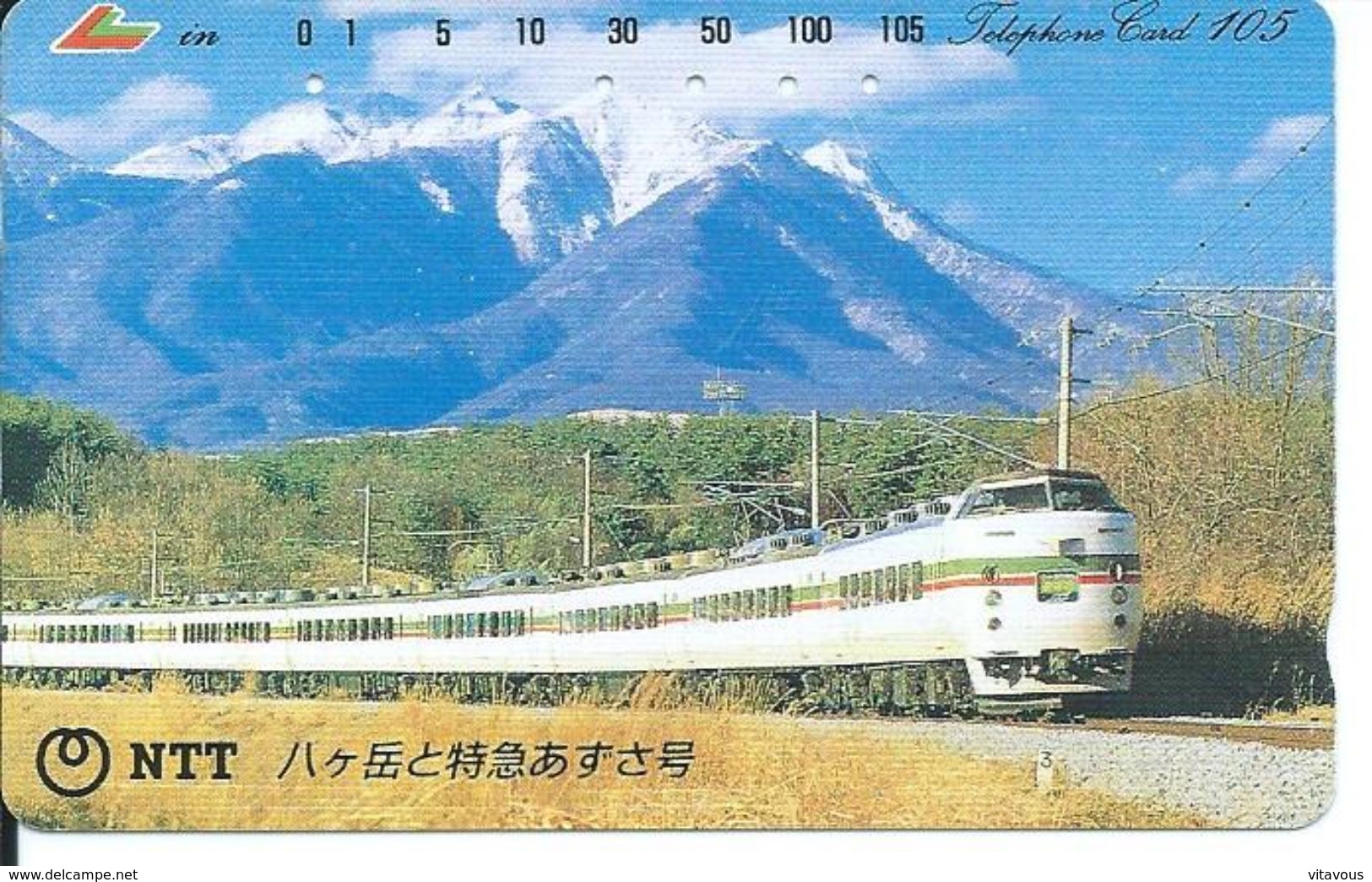 JAPON Train Trein Rail Montagne Télécarte Phonecard  (D.208) - Trains