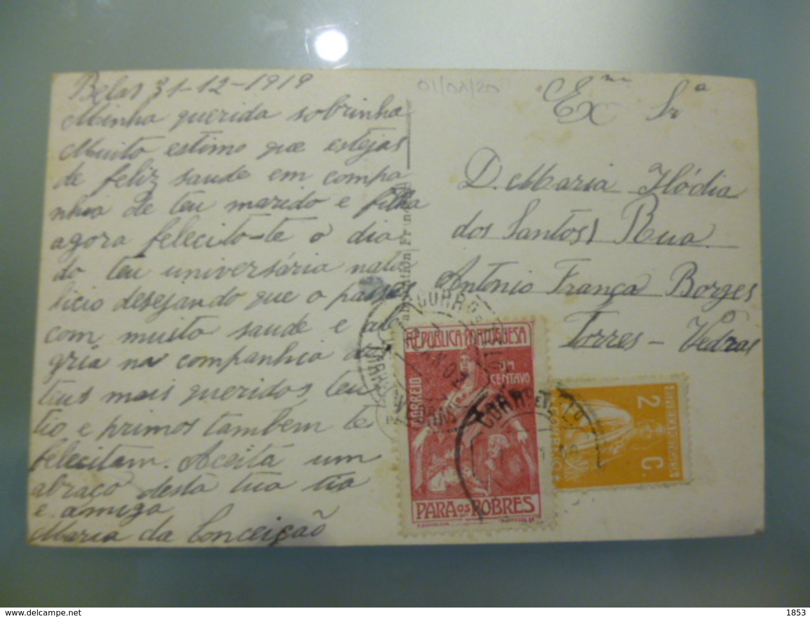 TIPO CERES -IMPOSTO POSTAL "PARA OS POBRES" /ERRO DE DATADOR (02 JAN 02) - Storia Postale