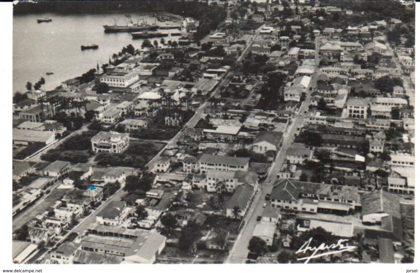 POSTAL    SANTA ISABEL (MALABO) -GUINEA ECUATORIAL   - VISTA GENERAL Y PUERTO DE LA CIUDAD (SERIE A Nº 220) - Äquatorial-Guinea