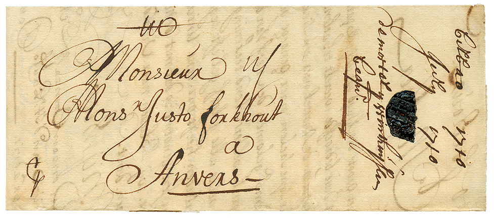 1710 Taxe "14" Sur Lettre Avec Texte De BILBAO (ESPAGNE) Pour ANVERS (BELGIQUE). Superbe. - Marques D'entrées