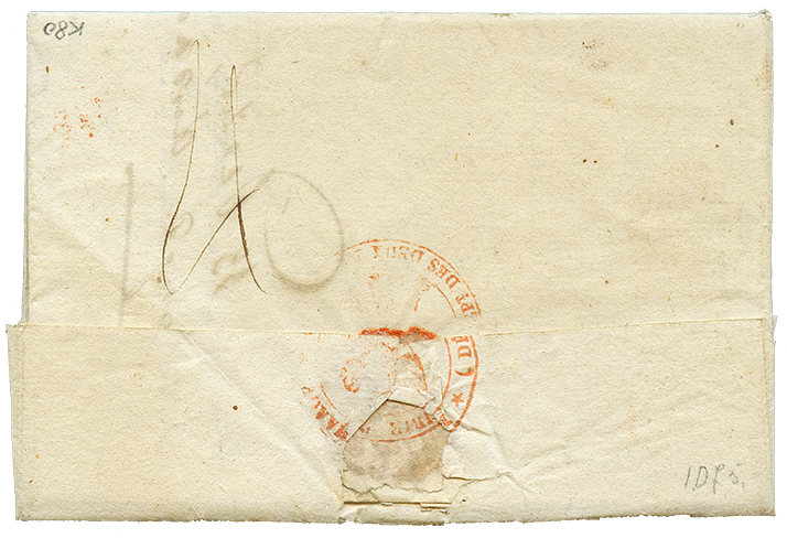 1813 P.93.P BREDA Rouge + CHARGE Sur Lettre Avec Texte Complet Pour PURMERENDE. Les Lettres CHARGEES Des DEPARTEMENTS CO - Bolli Militari (ante 1900)