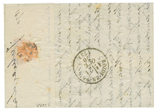 "Pli Confié Du WASHINGTON" : 20c(n°29) Obl. T.16 DOUAI 13 Oct 70 Sur Lettre Par BALLON MONTE Pour ROSAY EN BRIE. Verso,  - Guerra Del 1870