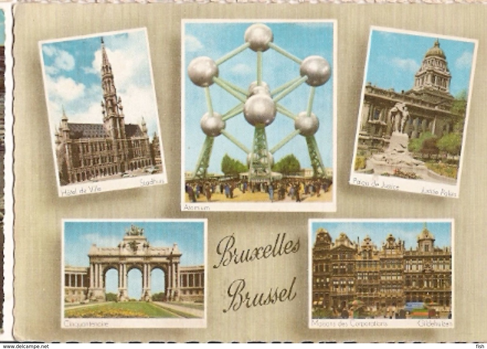 Belgium  & Circulated, Atomium, Bruxelas, Lisboa 1958 (6577) - Monuments