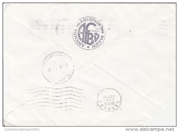 67388- WOODEN CHURCH FROM MARAMURES, STAMPS ON COVER, 2001, ROMANIA - Brieven En Documenten