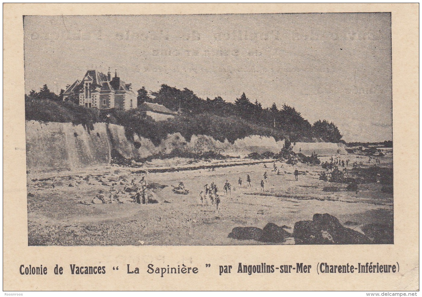 CARTE DE MEMBRE - COLONIE DE VACANCES LA SAPINIERE ANGOULINS  CHARENTE - ANNEES 30 - PUPILLES  SEINE ET OISE - Membership Cards