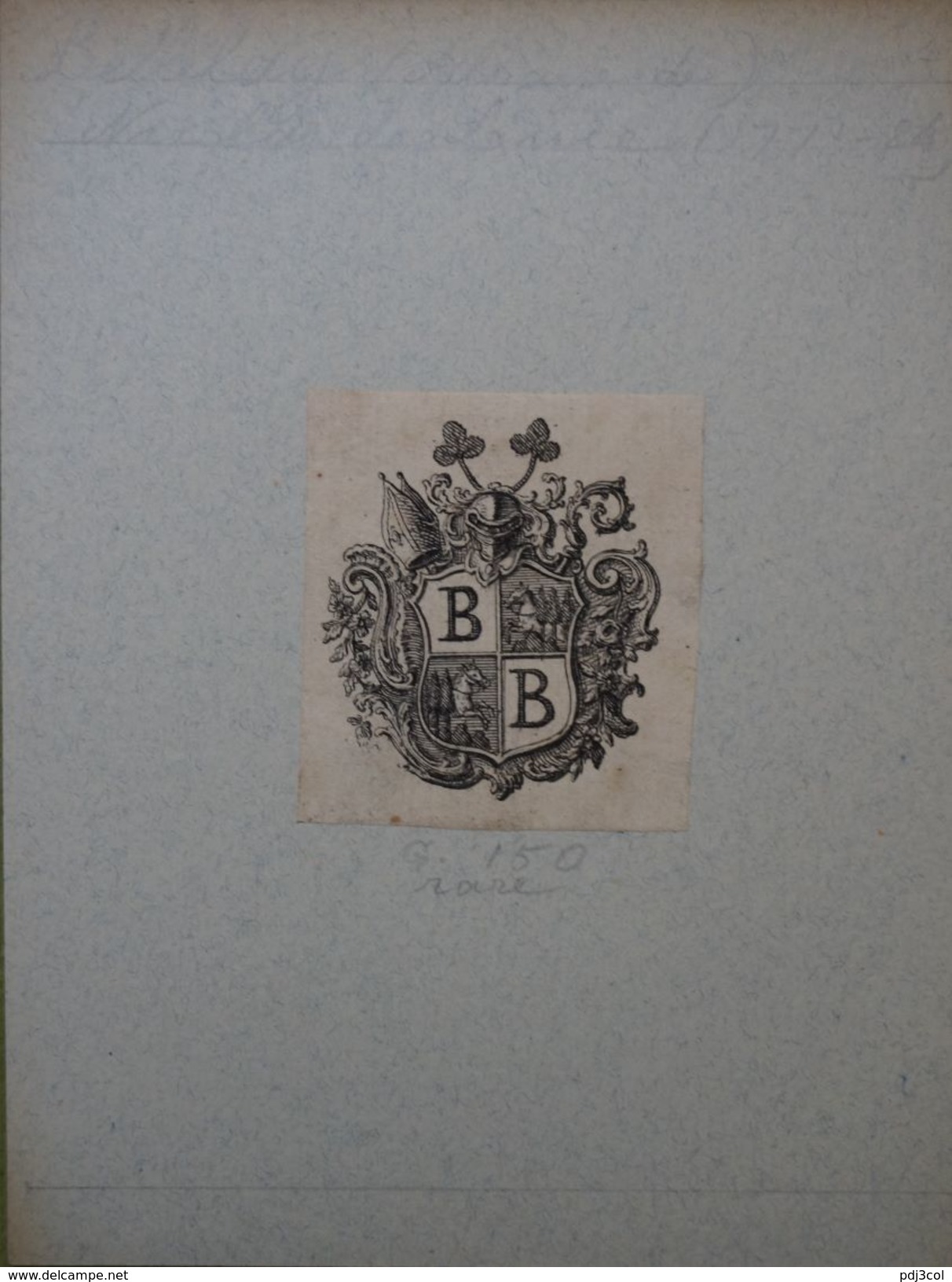 Ex-libris Héraldique XVIIIème - Suisse - Abbaye De Bellelay - Nicolas De LUCE (1771-1784) - Ex Libris