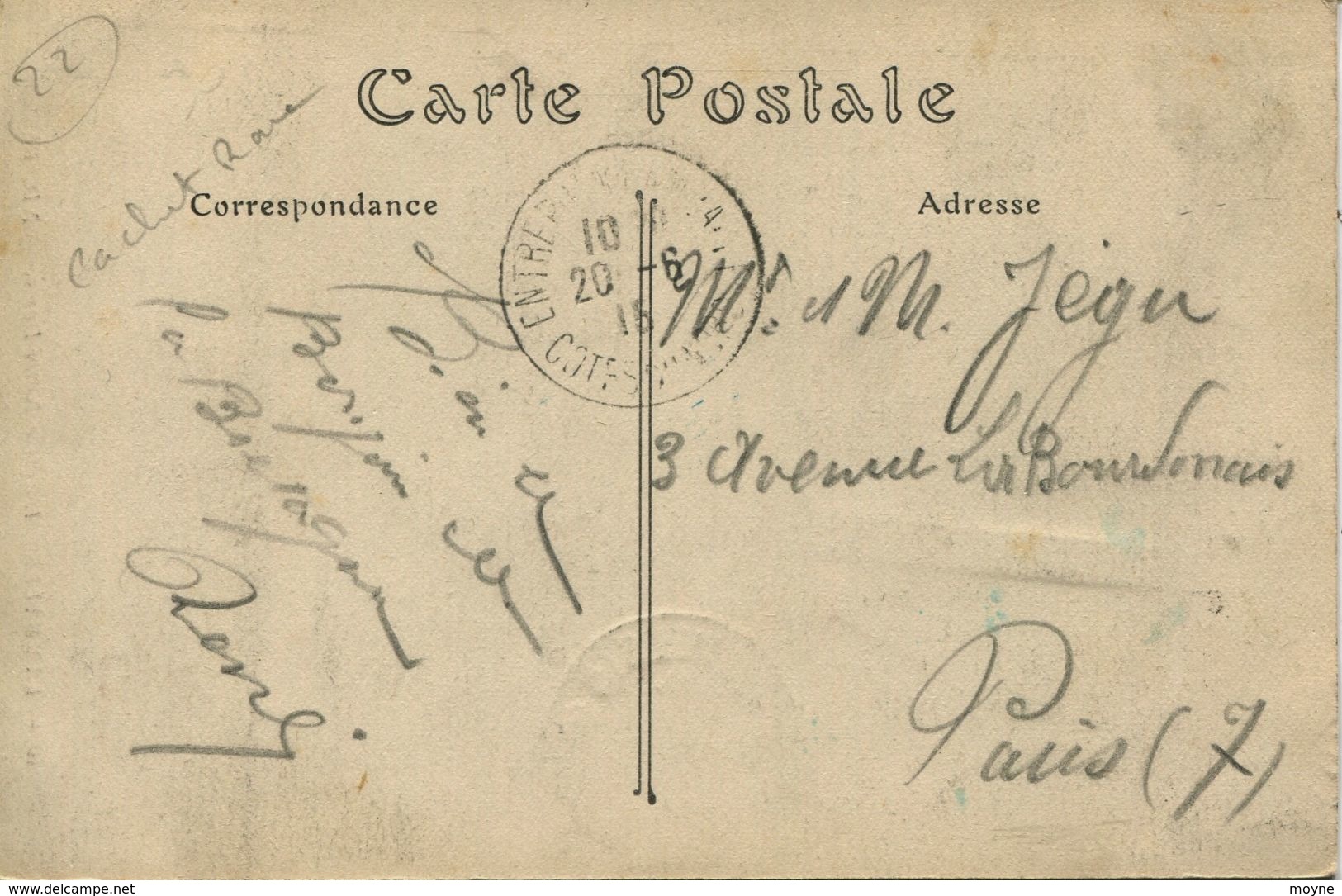 13569 - Cachet  Guerre 14/18 - TRAIN SANITAIRE -S-P N°1 - Secteur 28 -  Circulée En 1915 - Santé