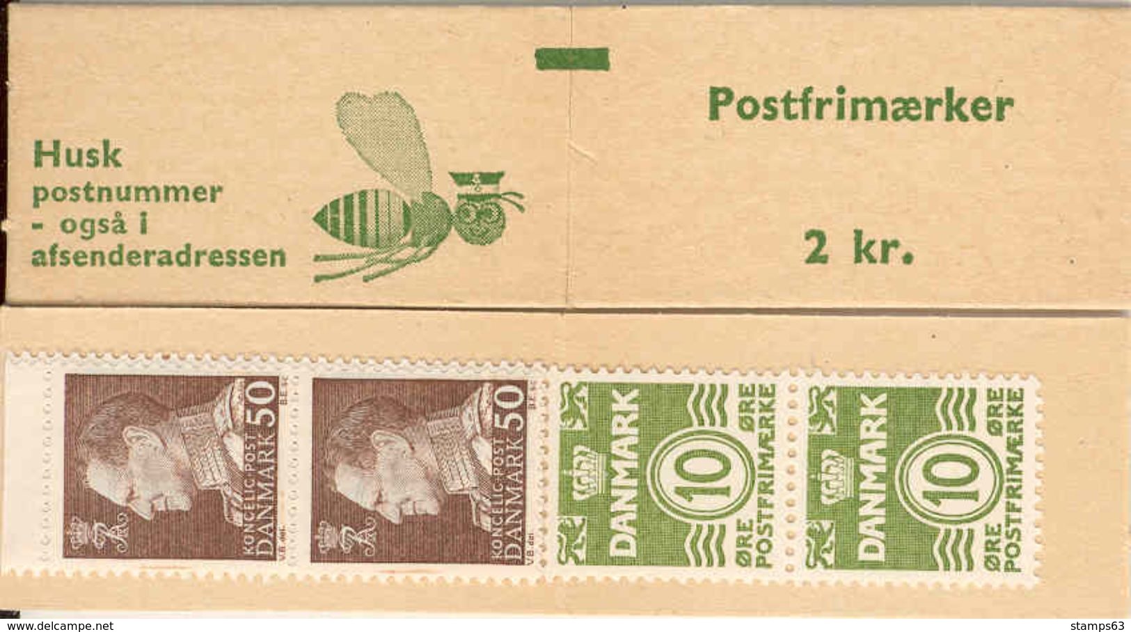 DENMARK, 1969, Slotmachinebooklet, Facit HA11, Boom 13 Gb, 10, 30, 50 Green - Carnets