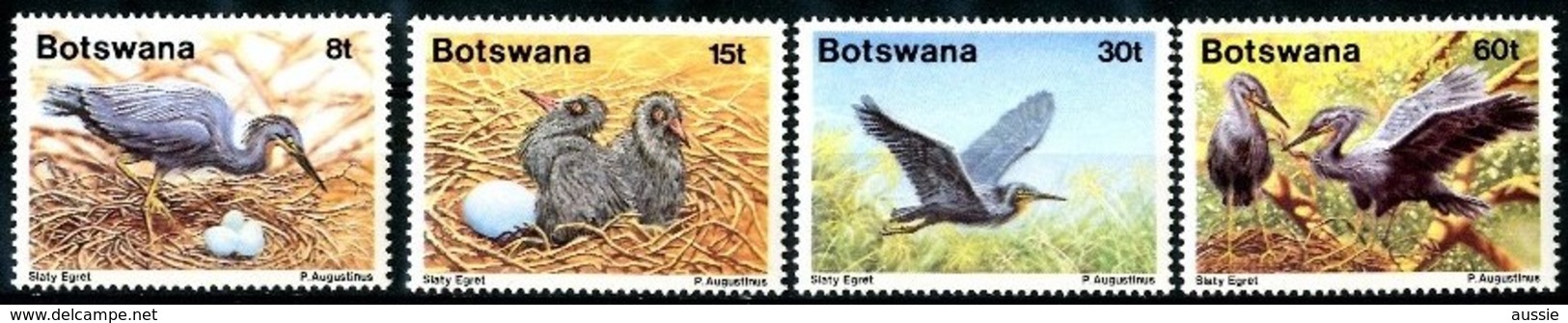 Botswana 1989 Yvertnr. 603-606 *** MNH Faune Oiseaux Vogels Birds Cote 7 Euro - Botswana (1966-...)