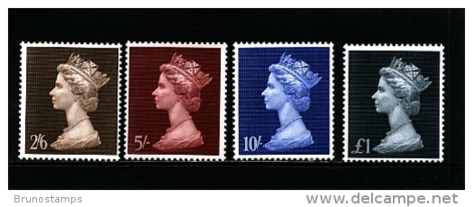 GREAT BRITAIN - 1969  PRE-DECIMAL MACHIN HIGH VALUES  SET  MINT NH - Nuovi