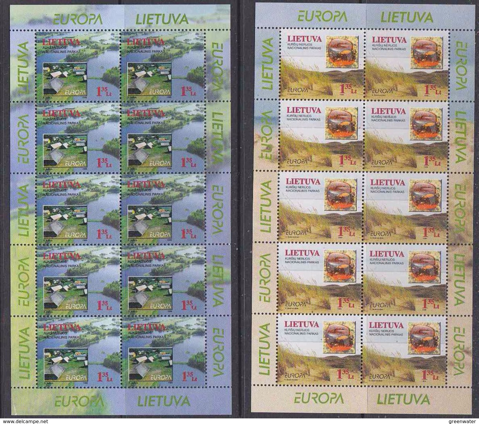 Europa Cept 1999 Lithuania 2v 2 Sheetlets  10x ** Mnh - 1999