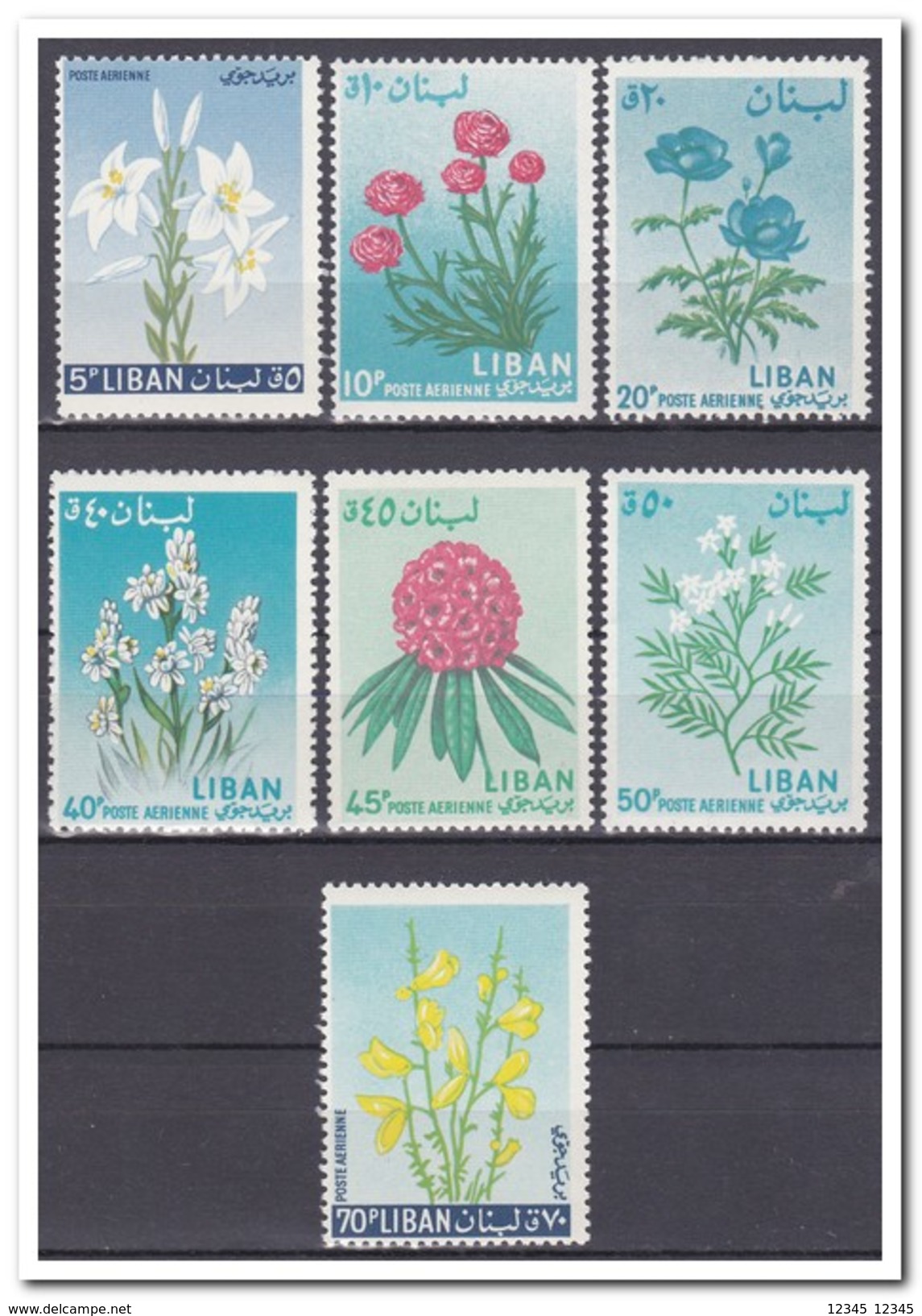 Libanon 1964, Postfris MNH, Flowers - Libanon