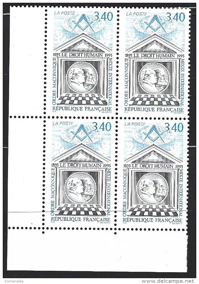 Yv 2796 Bloc De 4 ** Centenaire Du Droit Humain - Unused Stamps