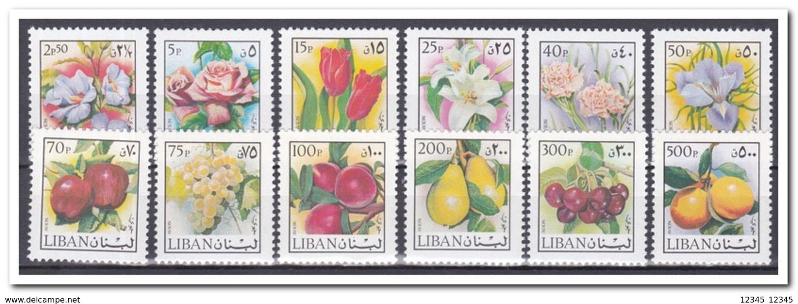 Libanon 1973, Postfris MNH, Fruit, Flowers - Libanon