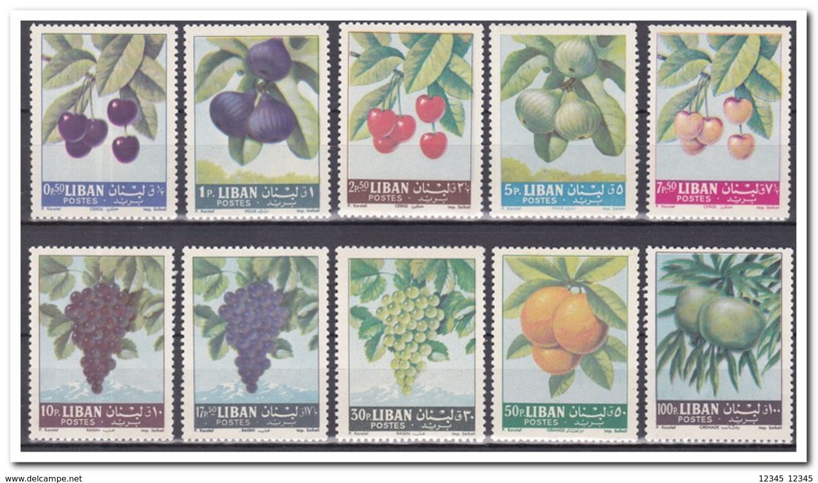 Libanon 1962, Postfris MNH, Fruit - Libanon