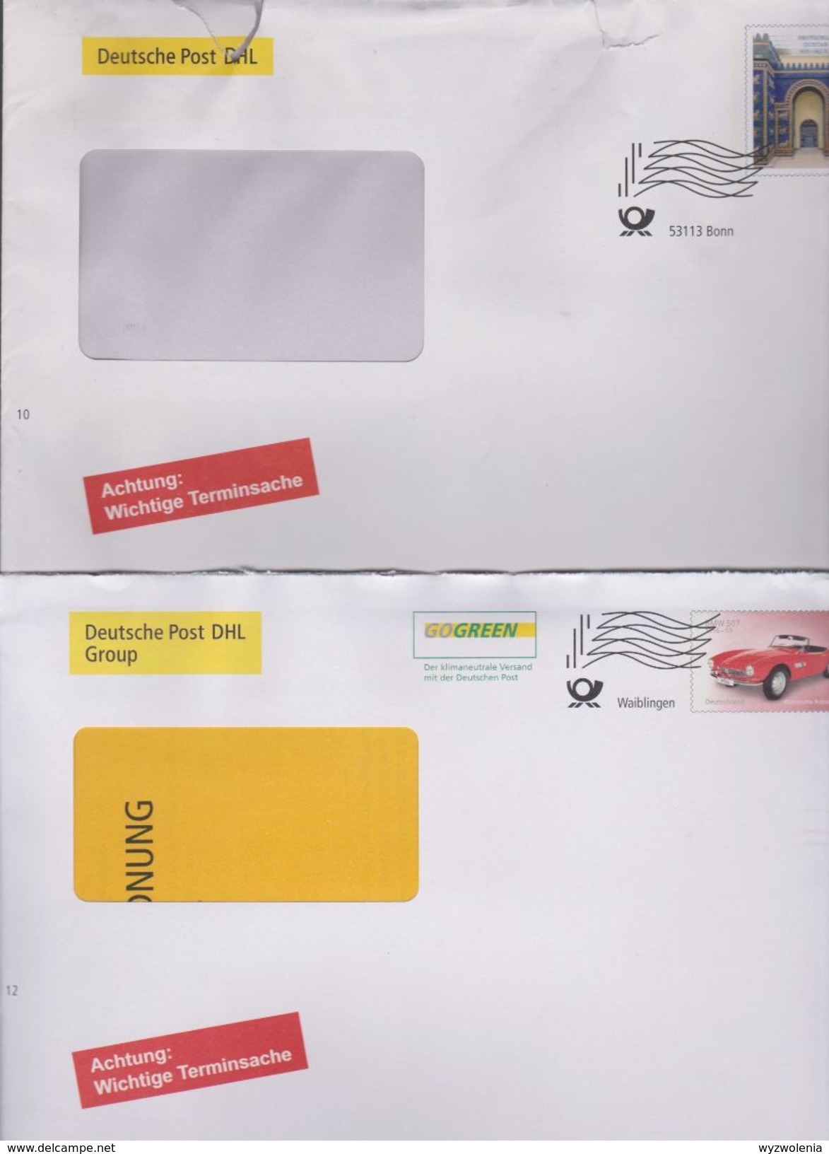 DV 2485) BRD Div Ganzsachen 2015 Dt Post KZ 1, 10, 12: DHL Group Tagesordnung HV - Enveloppes - Oblitérées