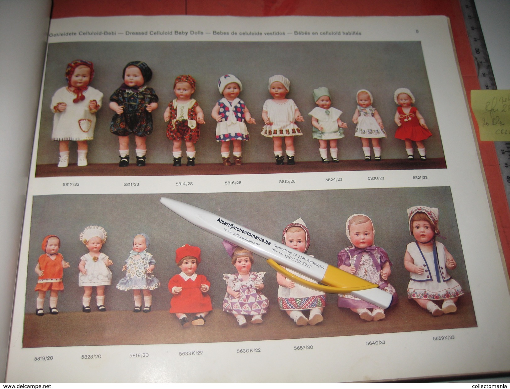 MINERVA 1930 catalogue  Puppen und Spielwaren NOSSEN,- BUSCHOW & BECK soeelgoed, celluloide poppen fabriek poupée