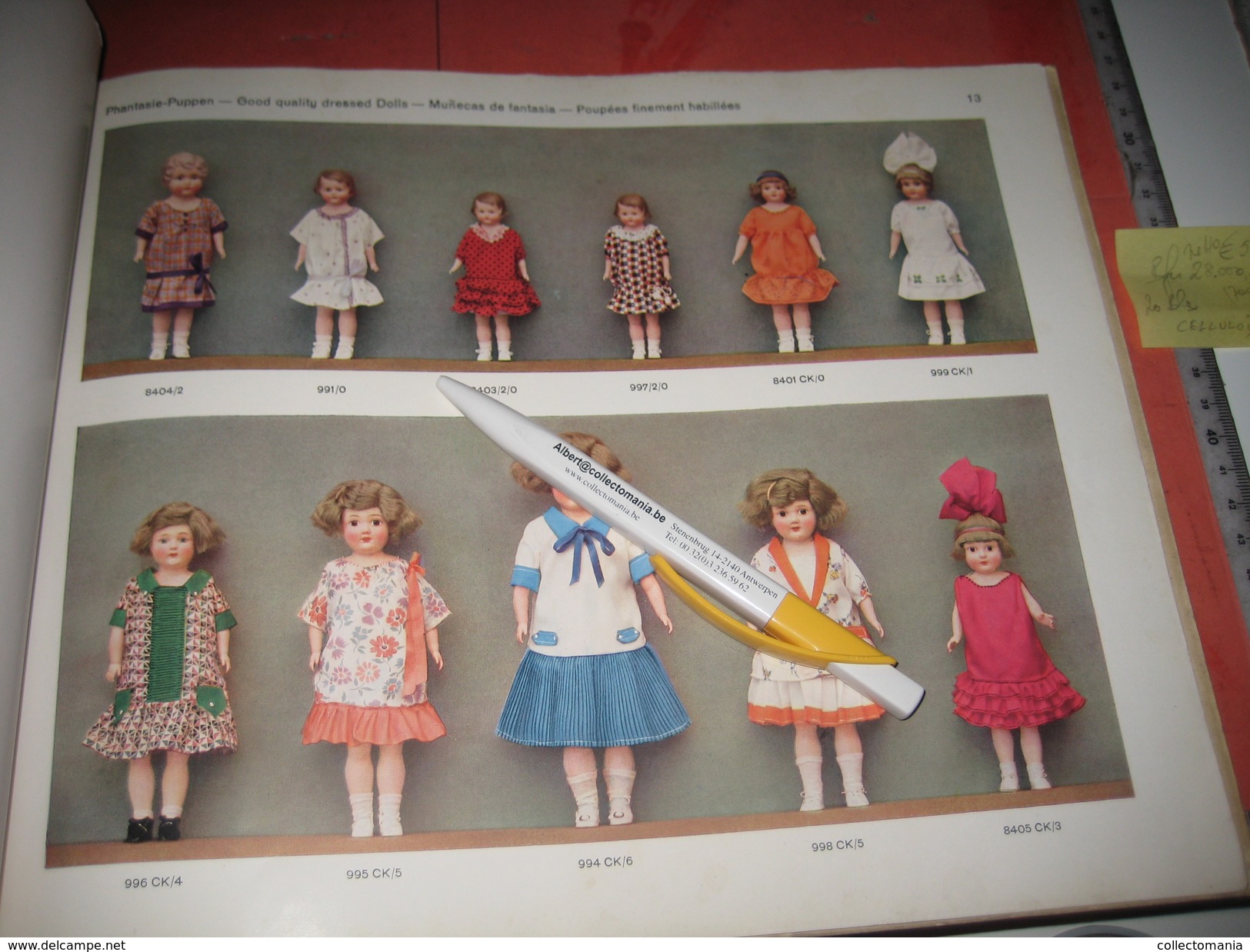 MINERVA 1930 catalogue  Puppen und Spielwaren NOSSEN,- BUSCHOW & BECK soeelgoed, celluloide poppen fabriek poupée