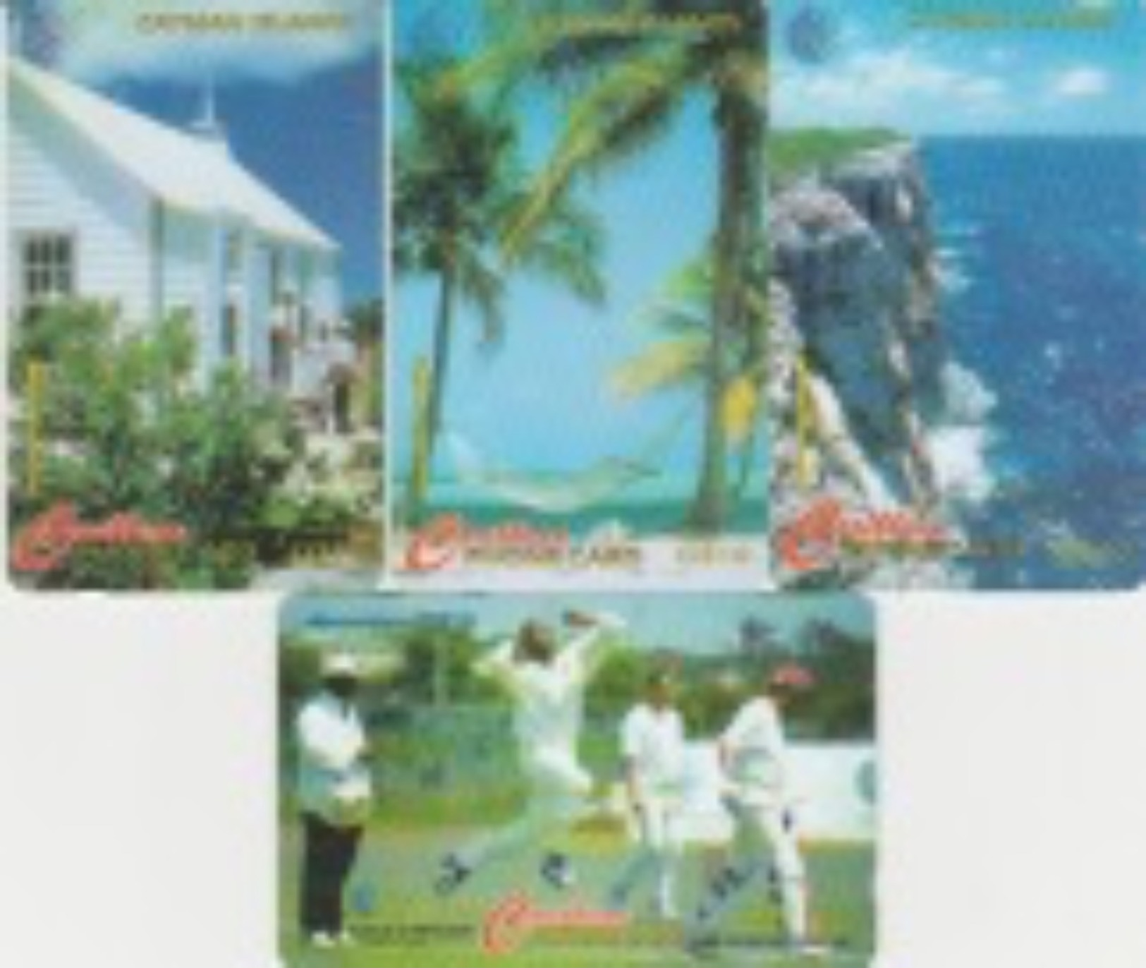 Cayman Islands : Lot De 4 Cartes CAY163 B/C/D&224 C   . - Iles Cayman