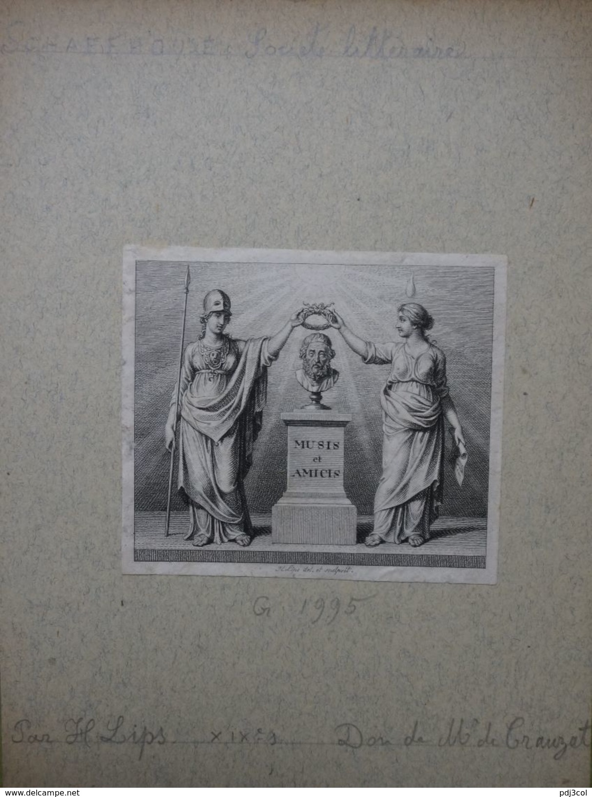 Suisse - Ex-libris XIXème - Société Littéraire SCHAFFHOUSE - Bookplates
