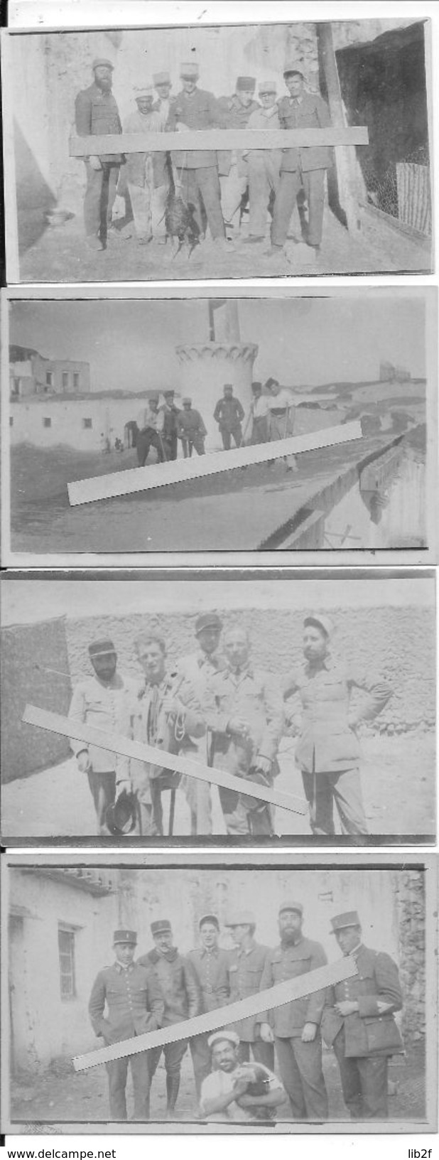 Deir Ez Zor Syrie Levant Decembre 1929 Popote Des Sous Officiers De La 1ère Cie De Méharistes 1er Peloton AMLD 4 Photos - War, Military