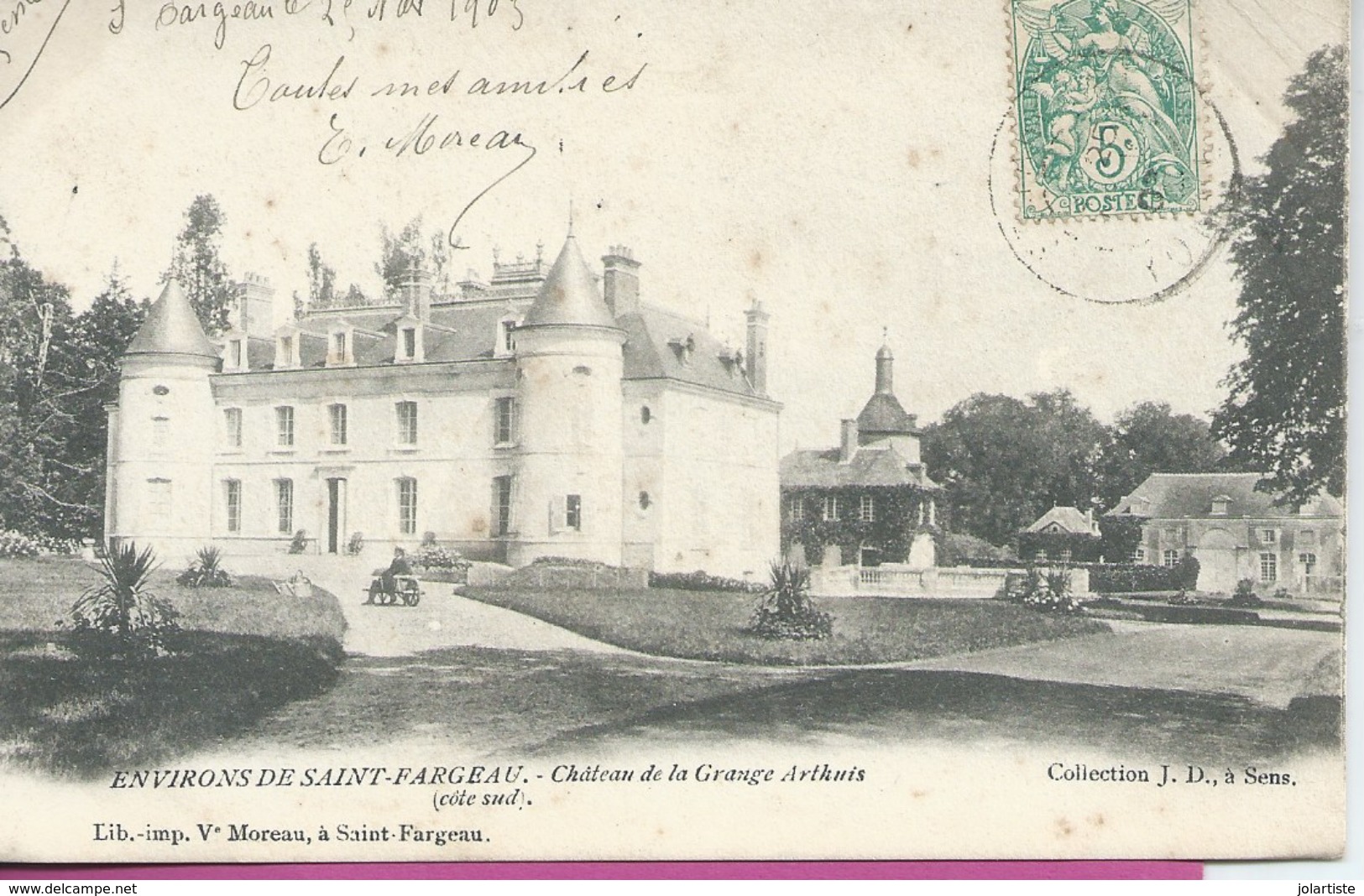 CPA Precurseur SAINT FARGEAU Environs Chateau De La Grange Arthuis Cote Sud - Saint Fargeau
