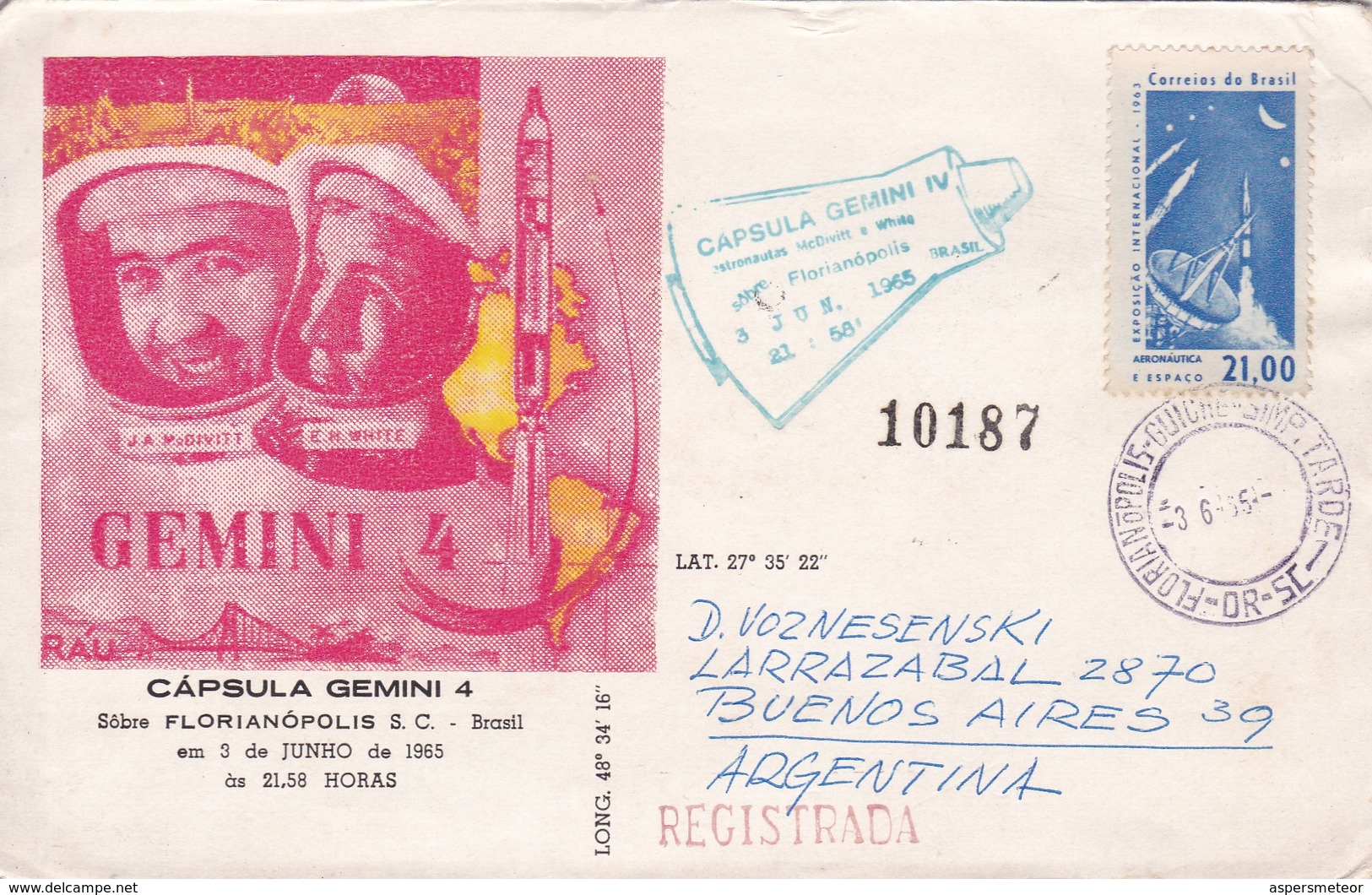 CAPSULA GEMINI 4. AVEC AUTRES MARQUES. 1965. MEILLEUR COLLECTION VOZNESENSKI - BLEUP - South America